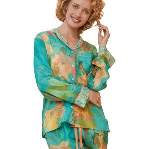 Floral Teal Women's Pajama Set